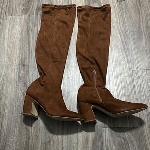 Steve Madden Brown Suede Heeled Boots